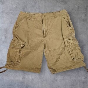 No Boundaries Medium Khaki Cargo Shorts‎ Y2K Streetwear Size 40 Men's R6